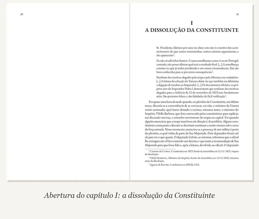 Por dentro do livro: abertura do capítulo I, a dissolução da Constituinte