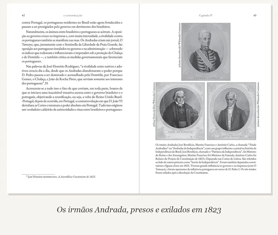 Por dentro do livro: os irmãos Andrada, presos e exilados em 1823